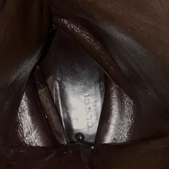 Gucci Interlocking G Logo Leather Riding Boots Sz7 with dustbag - Picture 10 of 12